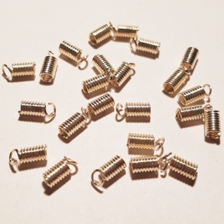 Koncovka na kůži, 2x5mm, 10ks