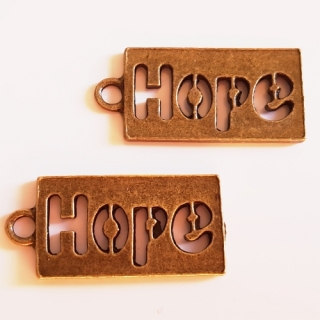 Přívěsek 11x23mm, hope, 1ks