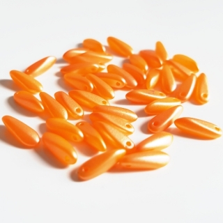 Jazýčky, 10x3mm, oranžová matná, 40ks