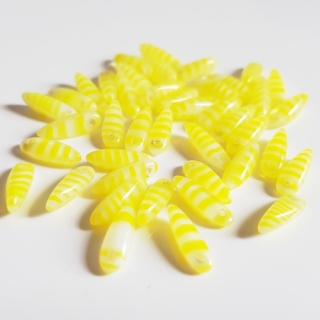 Jazýčky, 10x3mm, žlutobílá, 20ks