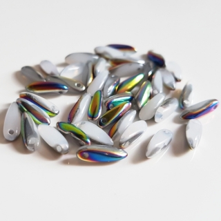 Jazýčky, 10x3mm, mléčnobarevná č.3, 40ks