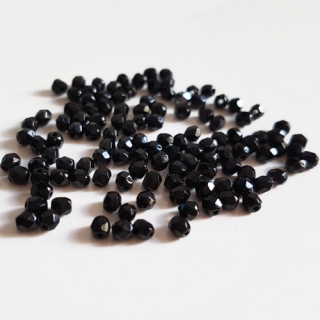 Ohňovky skleněné, 3mm, černá, 25ks