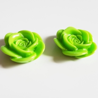 Kabošon růže, 18x18mm, zelená, 1ks