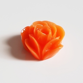 Kabošon růžička, 10mm, oranžová, 1ks