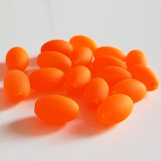 Korálky MATT, 8x14mm, oranžová, 10ks