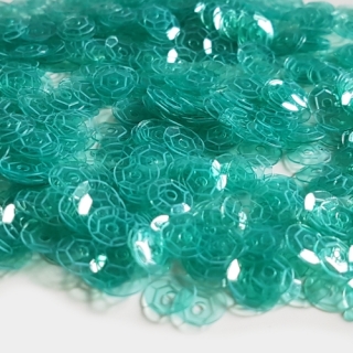 Flitry transparentní, 6mm, tyrkysová, 10g