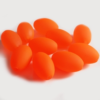 Korálky MATT, 12x19mm, oranžová, 5ks