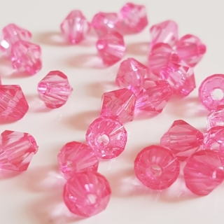 Lucerna, 6x6mm, růžová neon, 50ks