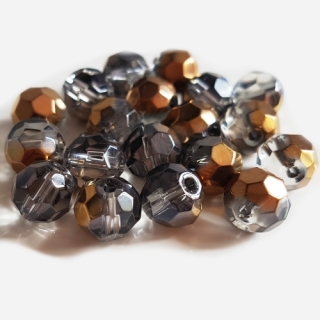 Ohňovky polokov, 8mm, šedá, 10ks