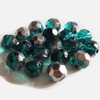 Ohňovky polokov, 8mm, tyrkysová, 10ks