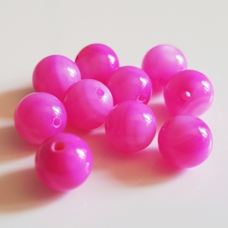 Perleťové korálky, 7mm, růžová ostrá, 5ks