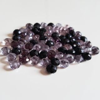 Plastová rondelka slavík, 5x6mm, šedá, 20g