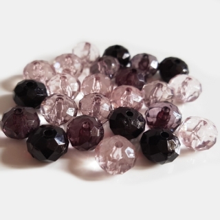 Plastová rondelka slavík, 7x10mm, šedá, 20g