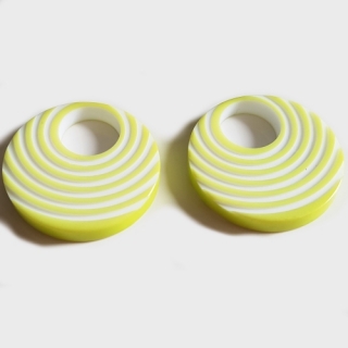 Plastový donut, 25mm, zelená, 1ks