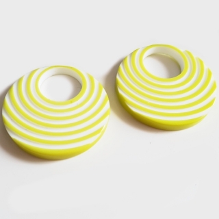 Plastový donut, 38mm, zelená, 1ks